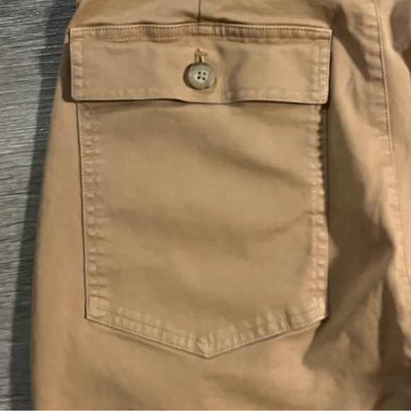 Aritzia Sunday Best Genevieve Wide Leg Cropped Pants Brown Size 10 Utility - Picture 13 of 15